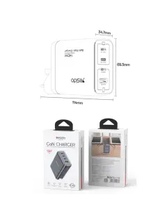 Yesido GaN charger YC143 (4 puertos)